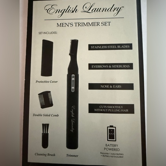 English Laundry Black Precision Men’s Grooming Set - Picture 2 of 2